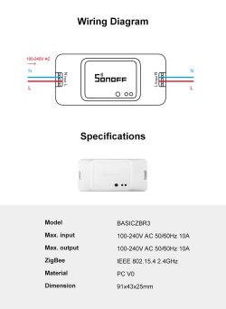 Sonoff Basic ZBR3, czyli słynny przekaźnik w wersji na Zigbee. Wnętrze, schemat