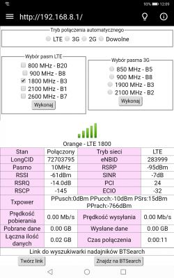 Dobór operatora dla lokalizacji 52.0475163438836, 23.134999055934546 z routerem b818