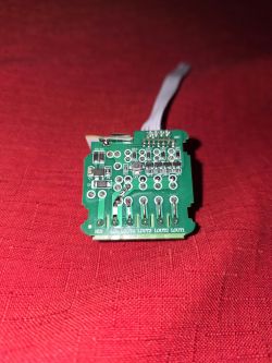 Circuit Board Circuit board on a red background.