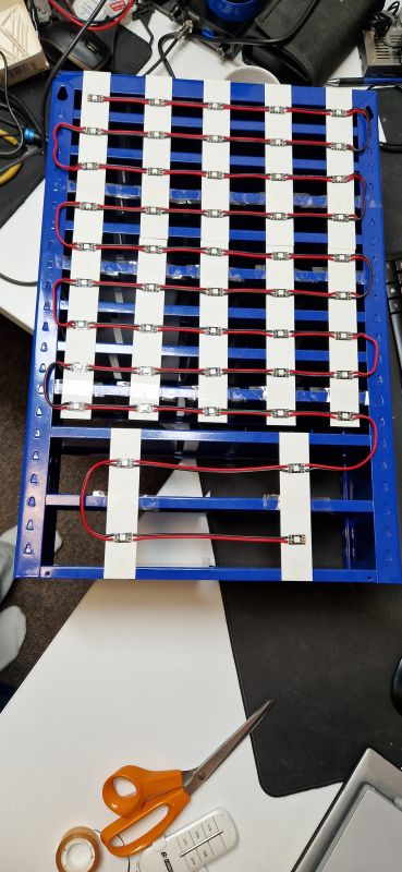 LED Frame for Workshop Drawers Workshop frame with mounted LED lights.