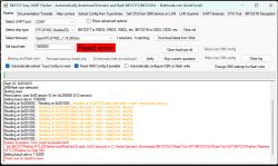 BK7231 Easy UART Flasher window showing flash memory read error