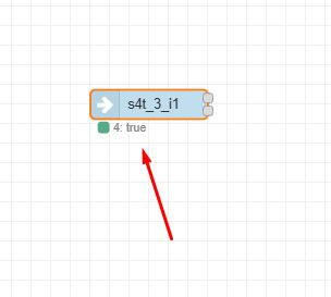 Logic block s4t_3_i1 with active input Logic diagram showing a block named s4t_3_i1 with a green indicator 4: true and a red arrow.