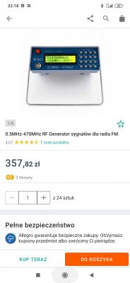 Poszukiwany generator do pomiarów wzmacniaczy m.cz. i napraw radioodbiorników