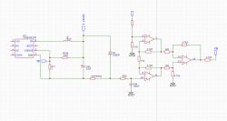 Schemat elektroniczny z przetwornicą napięcia i wzmacniaczem operacyjnym