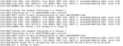 Screenshot showing logs from WebApp OpenBK related to motion sensor activity and MQTT channel.