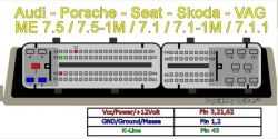 Szukam schematu wyjść ECU dla Audi TT 1.8T BAM 2004, Motronic ME 7.5