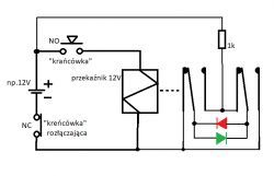 Schemat elektryczny sygnalizatora bramy segmentowej z krańcówkami