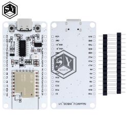 NiceMCU WB3S module marked with Sparkle XH-WB3S, visible with pins on a white background.