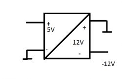 Potrzebny schemat przetwornicy IN 5V; OUT -12V - ujemne względem GND