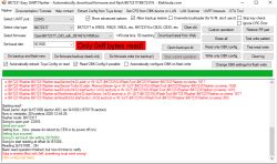 Screenshot of BK7231 Easy UART Flasher program with error message Only 0xff bytes read! in red.