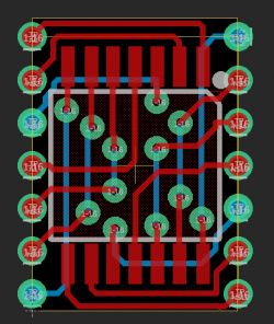 Konwerters TSSOP14 do SOIC14 - connector "pół" VIA