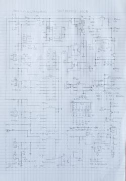 A hand-drawn electrical schematic of an MCB device, drawn on grid paper.
