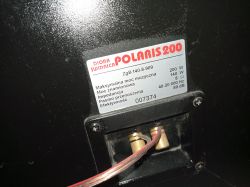 Tabliczka znamionowa kolumny głośnikowej Diora Świdnica Polaris 200