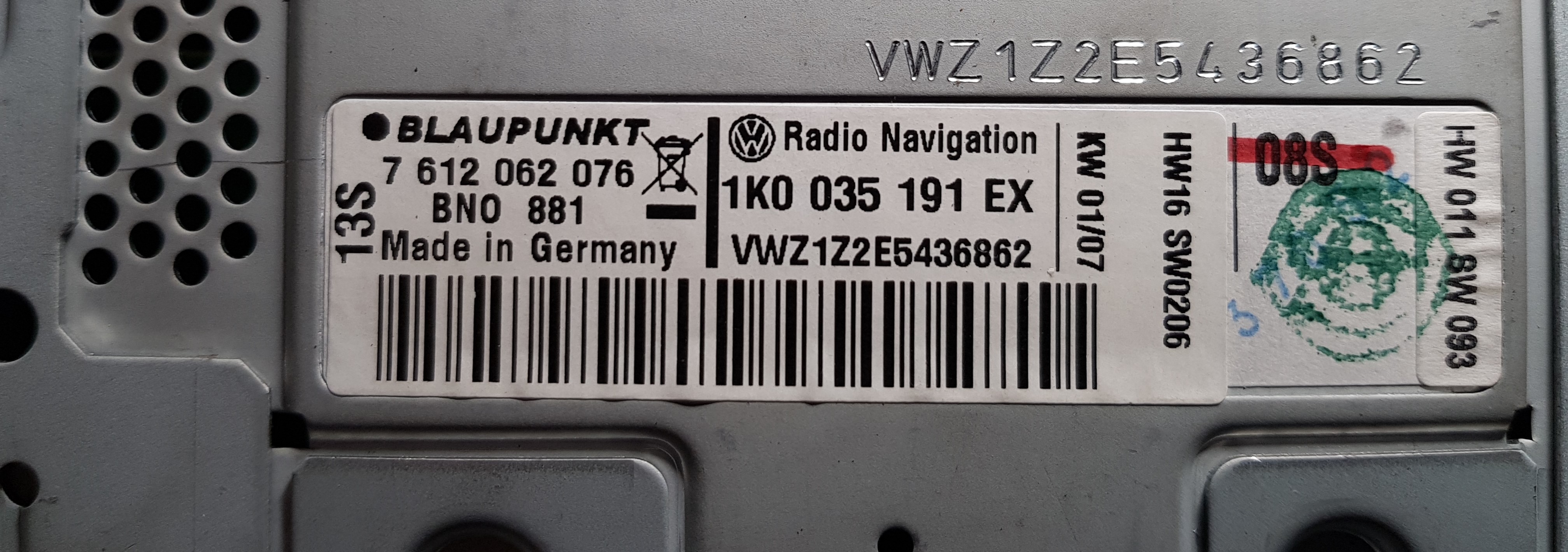 blaupunkt radio codes from serial number