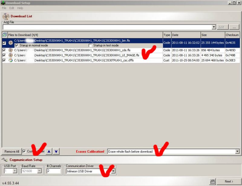 Samsung C3530- poprawny update firmware poprzez FlashTool E2