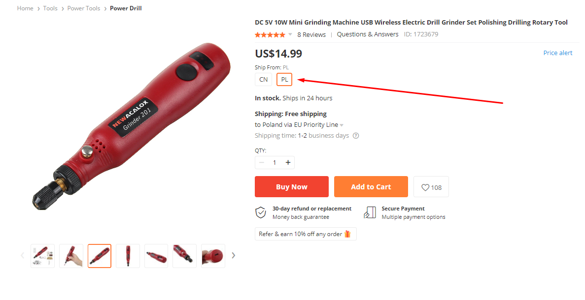 Przenośna, akumulatorowa mini 