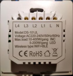 [BK7231T - WB3S] DS-101JL 3-Gang No Neutral Smart Switch