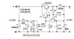 Stabilizator 12V na 2 tranzystorach - czy wartości poprawne
