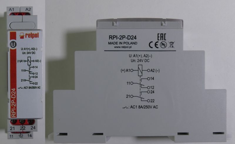 Przekaźniki elektromagnetyczne instalacyjne Relpol seria RPI - część I