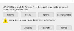 Brak odczytu zewnętrznego dysku - uszkodzony MFT i żądanie sformatowania
