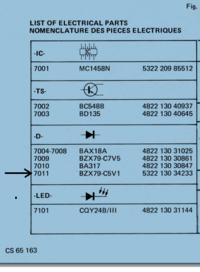 Schemat regulatora obrotów gramofonu Philips Automatic 684 - brak diody zenera D7011