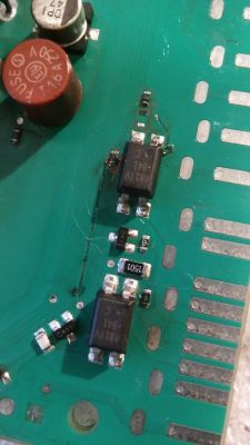 Miele G2834SCI - Uszkodzone rezystory i transoptor w module, pytanie o wartości i obwód sterowany