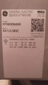 General Electric GE PP989DN4BB - Płyta z USA (2x120V) na 230V General Electric GE PP989DN4BB - Płyta z USA (2x120V) na 230V