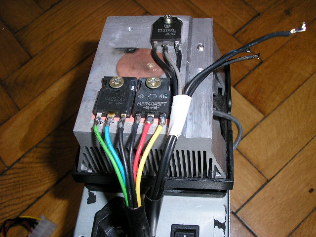 Mode Com model: ATX-350GTF(PF) PFC naprawa po uszkodzeniu D209L