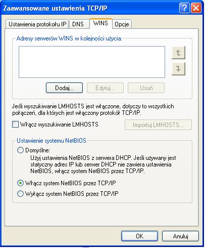 Udostępnianie plików Windows XP PRO SP2 przez LAN – brak widoczności komputerów