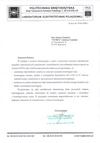 Atest na autoalarm a modyfikacje.