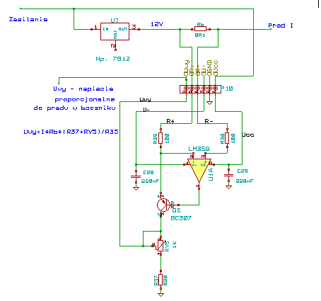 Pomiar prądu przy pomocy ADC z ATMega8 w linii +12V