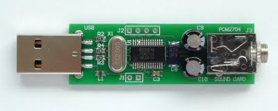 Karta dźwiękowa na USB oparta o PCM2704 Karta dźwiękowa na USB oparta o PCM2704