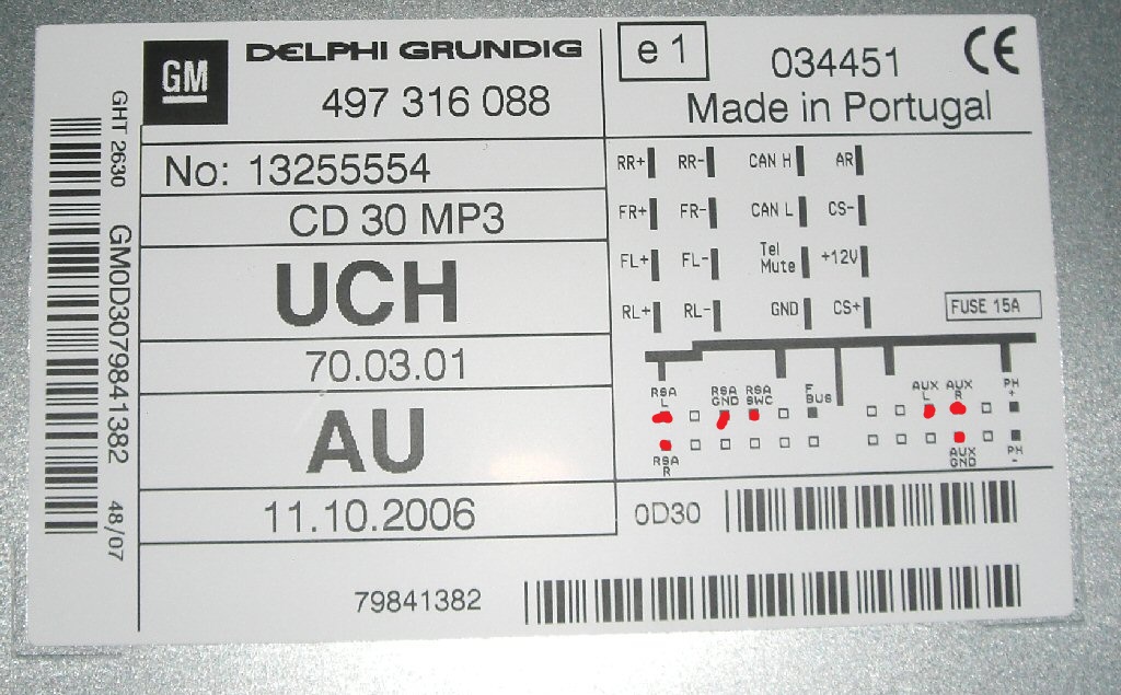 Opel astra h cd30 mp3 доработка