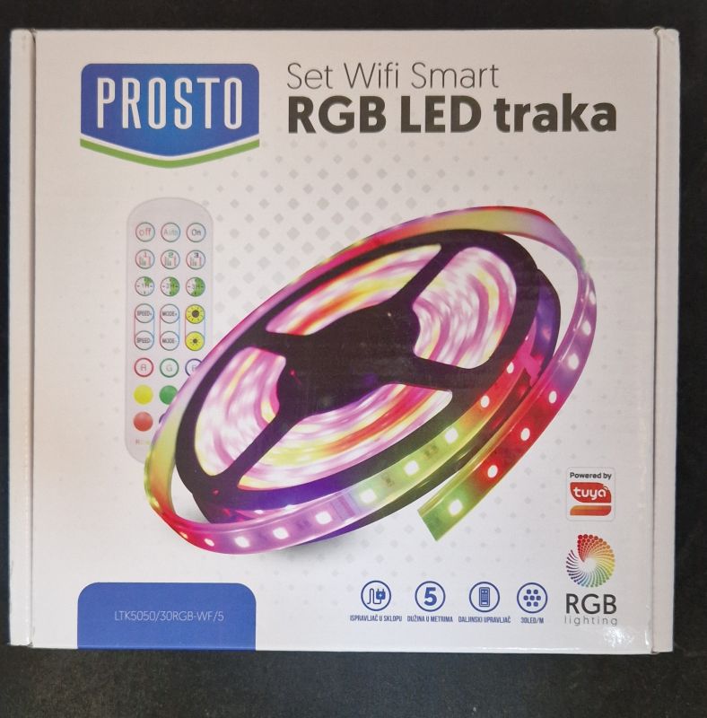 Packaging of WiFi smart RGB LED strip set