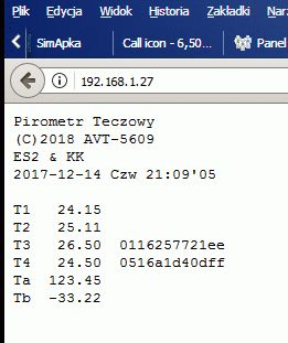Pirometr "tęczowy" z WS2812 + 7 x DS18B20, Wi-Fi, UsbHost, pilot IR Pirometr "tęczowy" z WS2812 + 7 x DS18B20, Wi-Fi, UsbHost, pilot IR