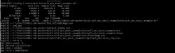 Command line tool displaying the software image building process.