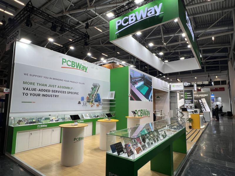 PCBWay booth at Electronica 2024 in Munich.