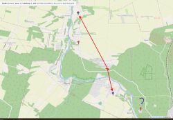 Mapa z lokalizacją Goławic Drugich i zaznaczonymi BTS-ami operatorów komórkowych