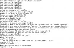 Screenshot displaying simulation data in a circuit design program.