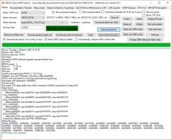 Screenshot of BK7231 Easy UART Flasher showing “Write complete” and a flashing operation log.