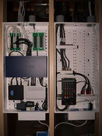 Flush-Mounted Multimedia Box: Housing Router, TV Multiswitch, HDD Recorder & Patch Panel