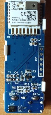 Close-up of a printed circuit board with visible electronic components.