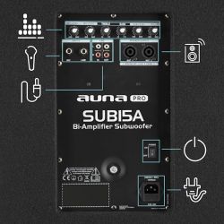 Podłączenie mixera Yamaha do aktywnego subwoofera 600W i kolumn pasywnych