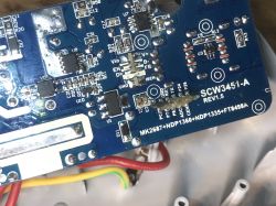 Circuit Board SCW3451-A REV1.5 Close-up of a circuit board labeled SCW3451-A REV1.5 with electronic components.