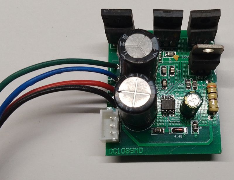 He gave me a PWM z Alliexpres regulator, max 60V i 20A