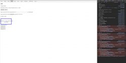 Screenshot of an OTA interface and developer console with errors.