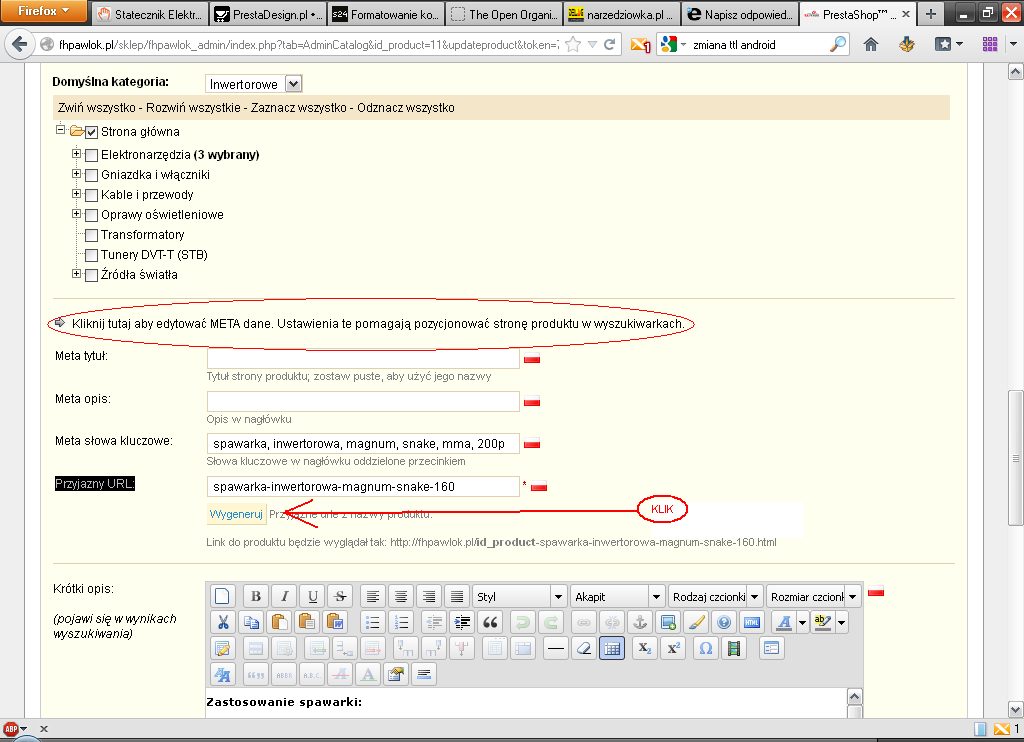 Translacją Nazw Domenowych Na Adresy Sieciowe Zajmuje Się Usługa Powielają się adresy URL w produktach (Presta Shop)