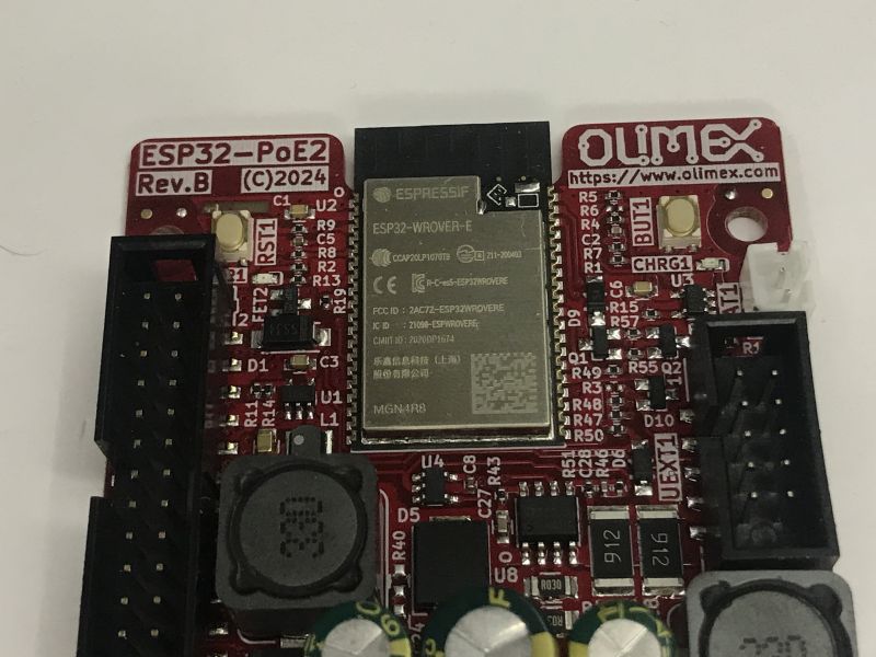 ESP32 board with Wi-Fi, wired Ethernet and PoE power supply – ESP32-PoE2 Olimex