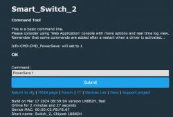 Interface of the Smart_Switch_2 tool showing a command panel with the PowerSave 1 command selected.