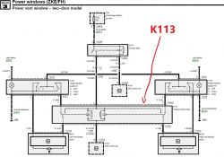 Przekaźnik K113 (DRM4), uchylane tylne szyby E36 Coupe